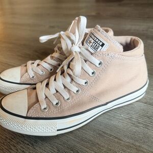 Converse Mid-Tops in Soft Tan with White Accents